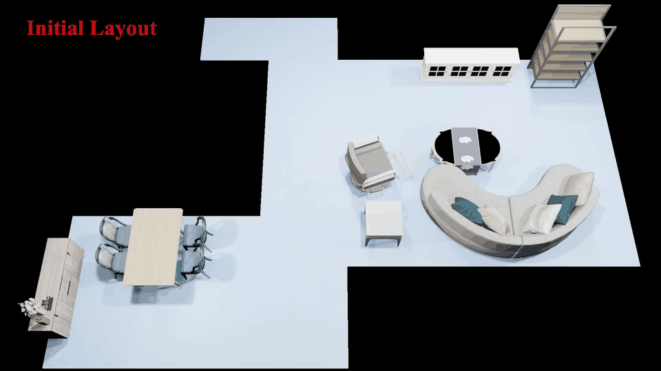 Mastering Scene Rearrangement with Expert-Assisted Curriculum Learning and Adaptive Trade-Off Tree-Search